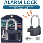 High-Security Gembok Alarm Lock | Waterproof Siren Padlock for Bike, Scooter & Door Protection