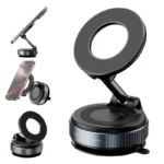 Foldable Magnetic Car Phone Holder | 360° Rotating Suction Mount, Universal - Image 3