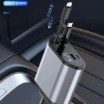 4-in-1 Retractable Car Charger | Dual USB & USB-C PD Fast Charging, 100W - Image 4