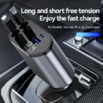 4-in-1 Retractable Car Charger | Dual USB & USB-C PD Fast Charging, 100W - Image 6