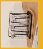 Stylish Metal Glass Holder - 1 Pc - Image 2