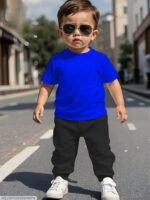 Stylish Jersey Tracksuit for Kids - 2 Pcs Set in Blue