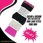 Lace Strapless Tube Bra, Pack Of 3 - Image 3