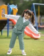 Kids Waistcoat Set Double breasted Coat - Image 4