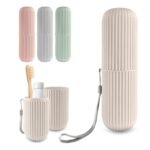 Portable Toothbrush & Toothpaste Holder Case | Travel Storage Box with Cup Function