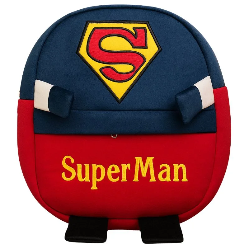 product-image-1 (7) Cute Plush Superman Character Backpack | Stuffed School Bag & Gift for Kids - Image 1