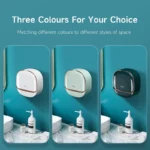 Dark Green | Self-Adhesive Wall-Mounted Luxury Soap Holder with Lid and Drainage Tray - Image 2