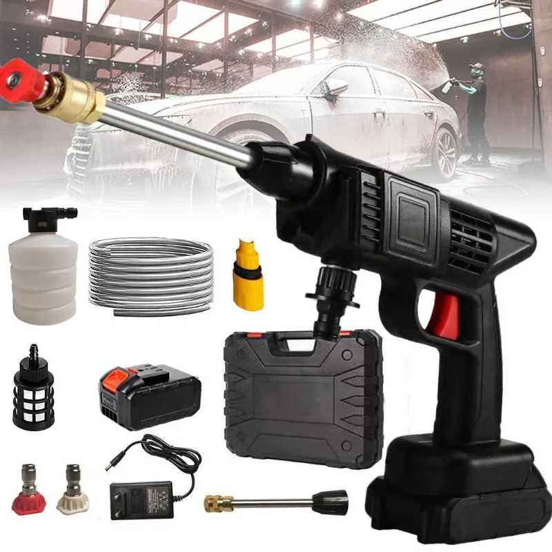 product-image-2 (8) Automatic Cordless Car Wash Spray Gun 48V Pakistan | Wireless High Pressure Foam Jet Washer - Image 1